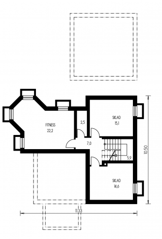 Mirror image | Floor plan of basement - KLASSIK 145
